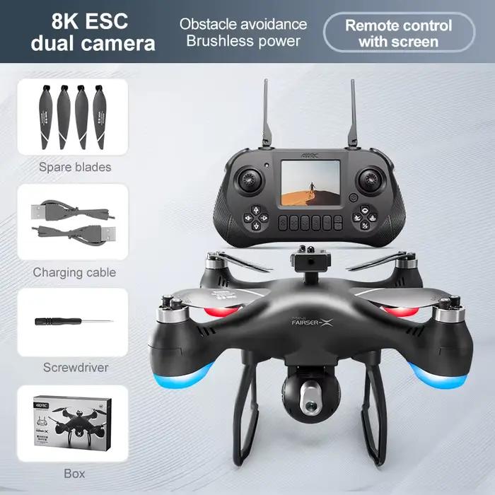 Nouveau Drone F1 professionnel, caméra 8K, avec WiFi 5G, FPV, écran UAV, télécommande, évitement d'o