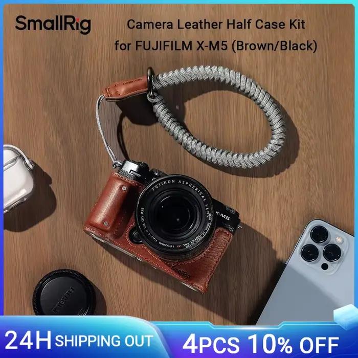Kit demi-étui en cuir pour appareil photo SmallRig pour FUJIFILM X-M5 avec dragonne Style rétro avec
