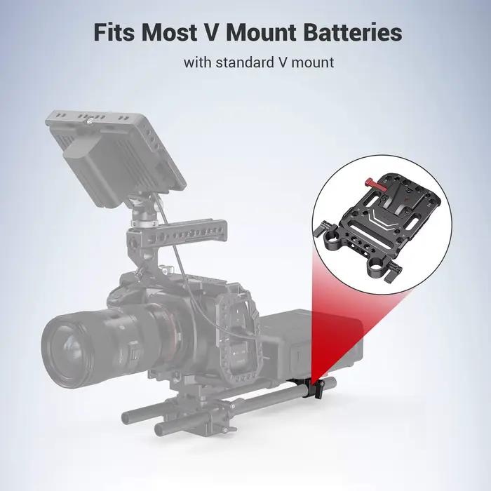 SmallRig – plaque de batterie à montage en V, plaque de batterie à montage en V avec double pince à 