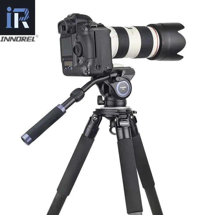 INNOREL – tête panoramique hydraulique F60/F80, fluide vidéo, plaque Q.R pour montage de caméras/cam