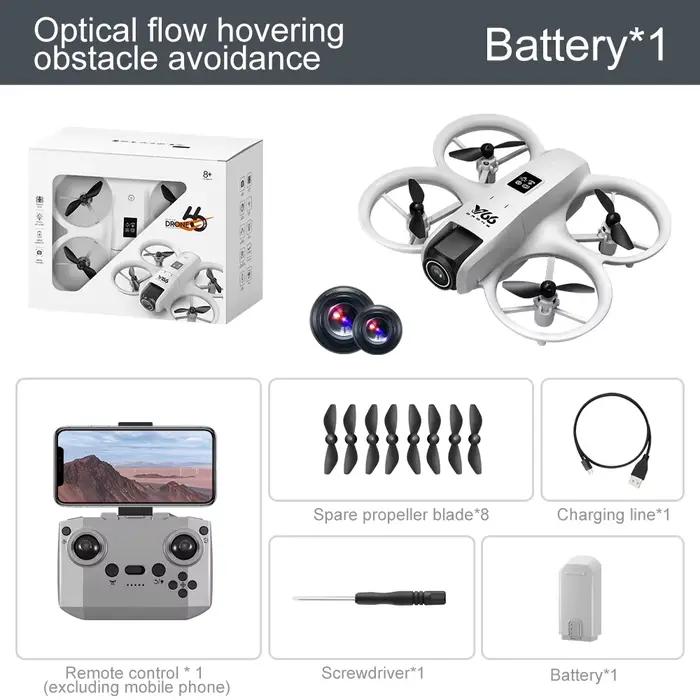 V66 Mini Drone avec caméra 4K HD WiFi FPV Drone évitement d'obstacles poche télécommande hélicoptère