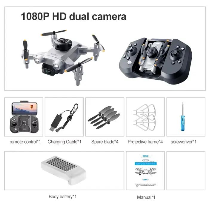 Mini Drone V30 WiFi FPV avec double caméra 4K HD, pour éviter les obstacles, pliable, quadrirotor RC