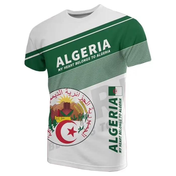 T-shirt graphique Algeria Feel pour hommes et enfants, nouveau festival, impression d'emblème, t-shi