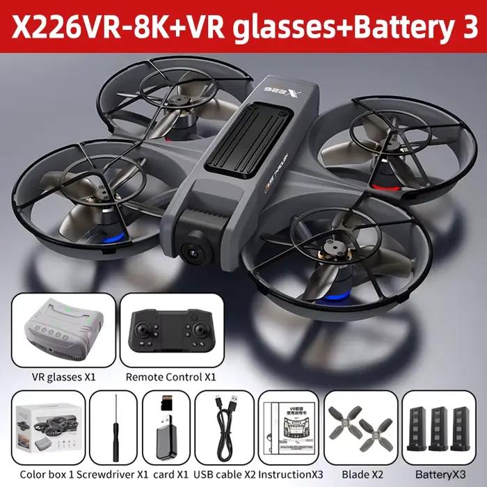 Mini drone Lenovo X226/X226VR, drones professionnels 4K, hélicoptère télécommandé, avion RC, quadric