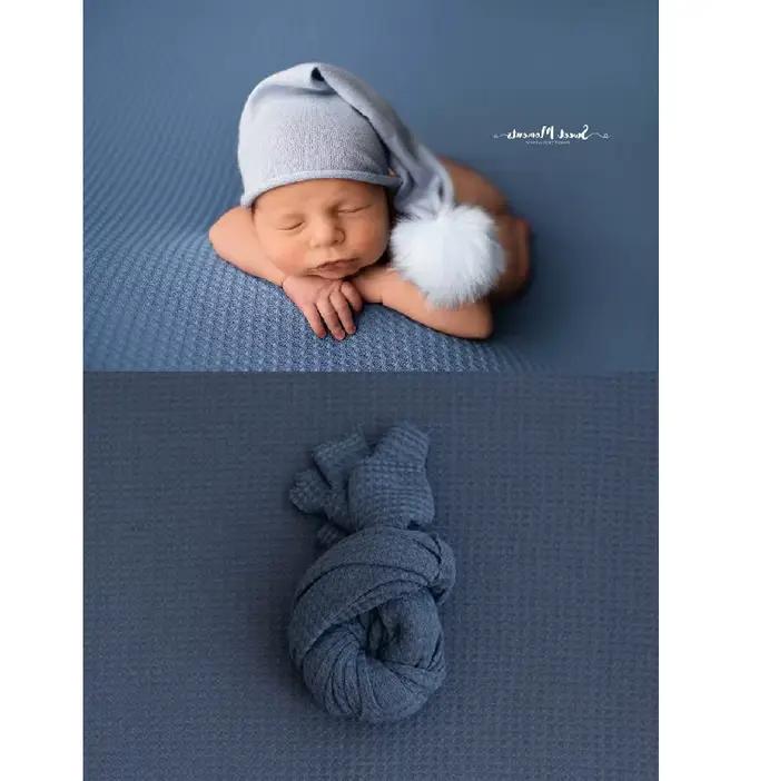 Couverture de photographie pour nouveau-né, emmaillotage tricoté pour bébé, arrière-plan pour séance