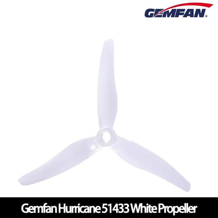 Gemfan Hurricane 51433 5.1x3.5x3 5 pouces hélice à 3 pales 2 paires, matériel PC FPV accessoires de 