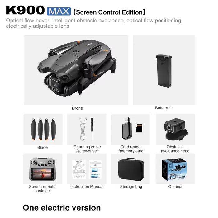 Nouveau drone professionnel K900 MAX 8K avec double caméra WiFi FPV Photographie aérienne 360° °   D