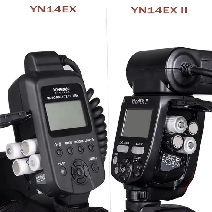 Yongnuo YN14EX II TTL Macro anneau Flash Speedlite lumière LED pour Canon Sony caméra cavité buccale