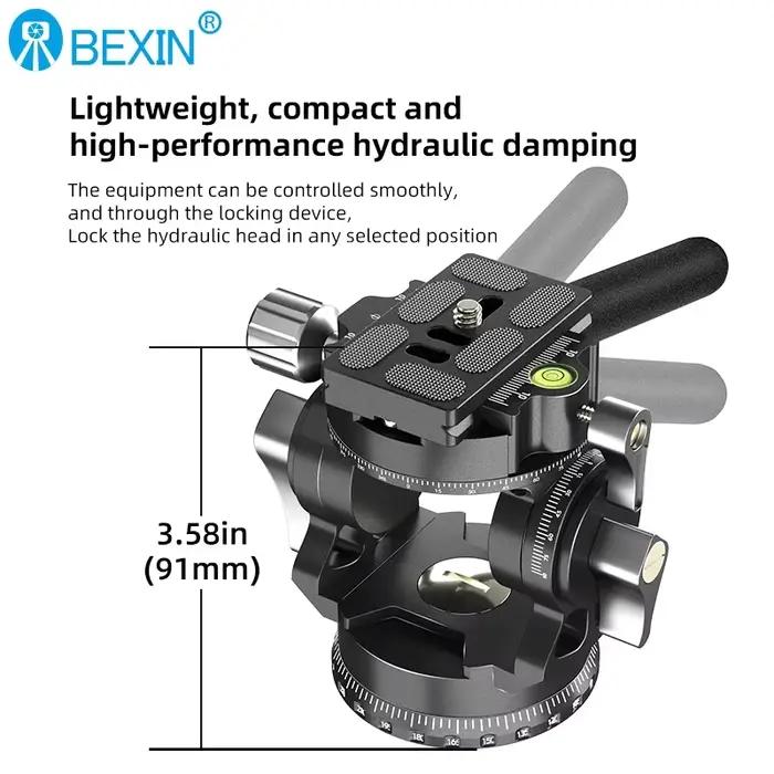Becin – poignée de caméra SLR, cardan hydraulique léger et pratique, amortisseur panoramique, siège 