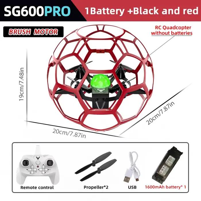 SG600 MAX 2.4G RC course Football Drone 3D Protection complète pression Altitude sans brosse télécom