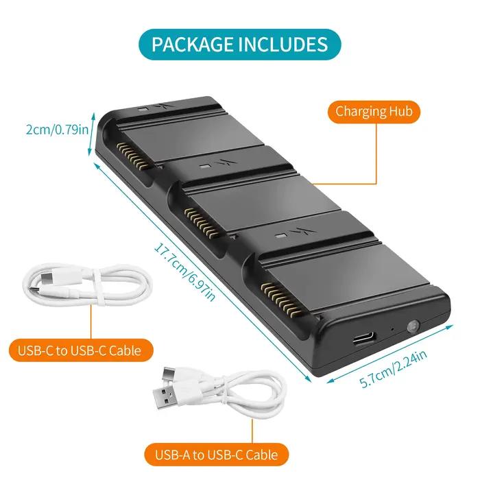 Pour DJI Air 3S chargeur Drone batterie deux voies USB-A USB/type-c gestionnaire de charge 3 en 1 Hu