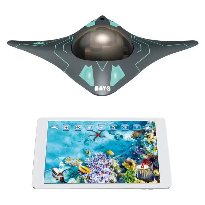 Drone sous-marin avec caméra, bateau télécommandé étanche 6 canaux pour piscines et lacs, jouet pour