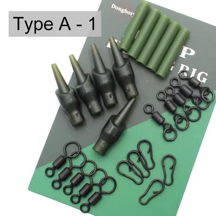 5 kits de plate-forme de course pour accessoires de pêche à la carpe manchons anti-enchevêtrement à 