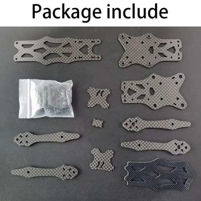 APEX 3 3 pouces 147mm empattement Kit de cadre en Fiber de carbone avec pièces de support imprimées 