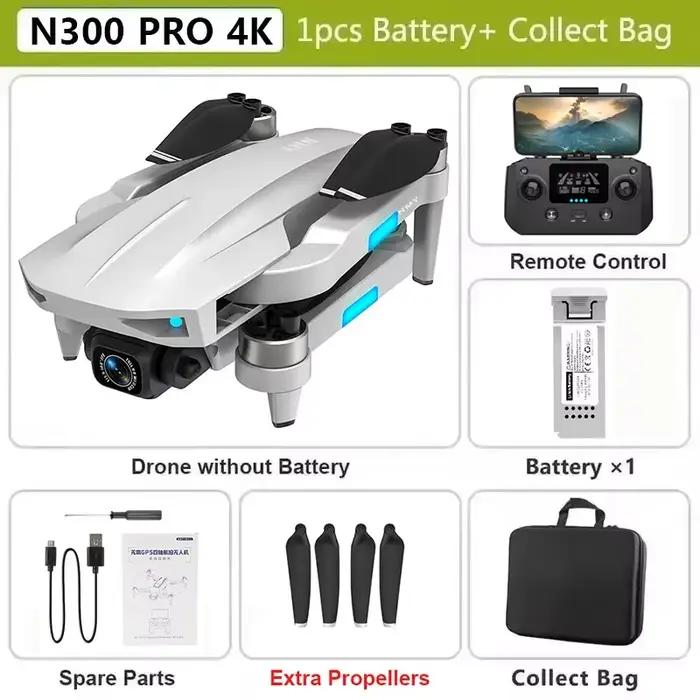 Drone L700/N300 Pro 4K professionnel 5G GPS HD double caméra photographie sans brosse pliable quadri