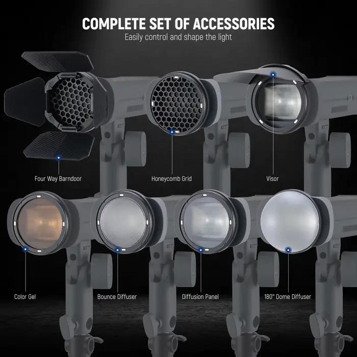 NEEWER CRM5 Kit d'accessoires de Flash magnétique pour adaptateur de tête carrée à ronde Flash Q3 av