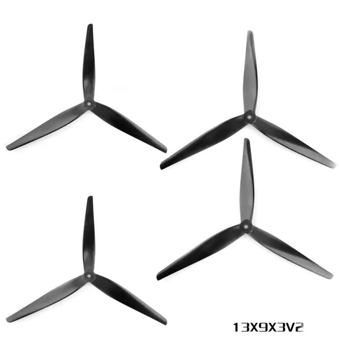 2 paires (2CW + 2CCW) HQProp 1312 V2 1390 V2 13 pouces 1780 1510 15 pouces hélice CRN à 3 pales CW C