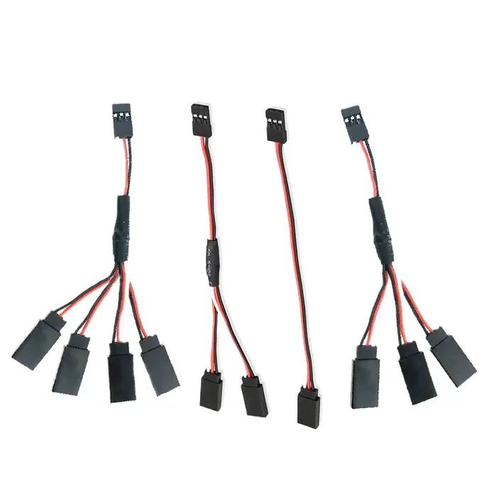 1 pièces 20/30/50cm 1to1/ 1to2/ 1to3/ 1to4 câble d'extension Servo RC Futaba 3 broches JR séparateur