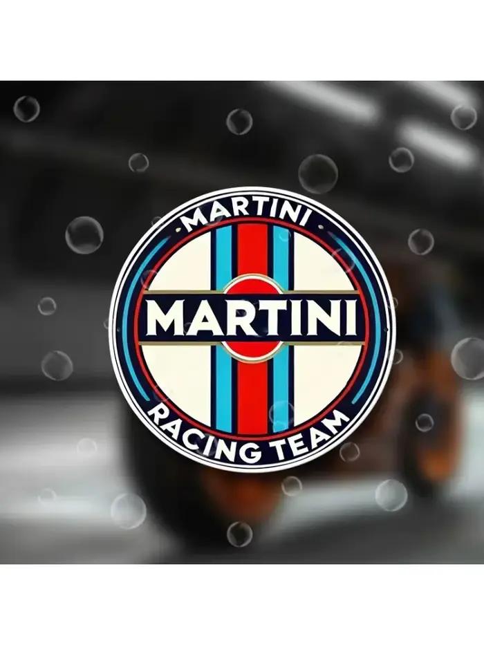Autocollant en vinyle avec logo mat Martini Racing, autocollant rétro de sport automobile pour casqu