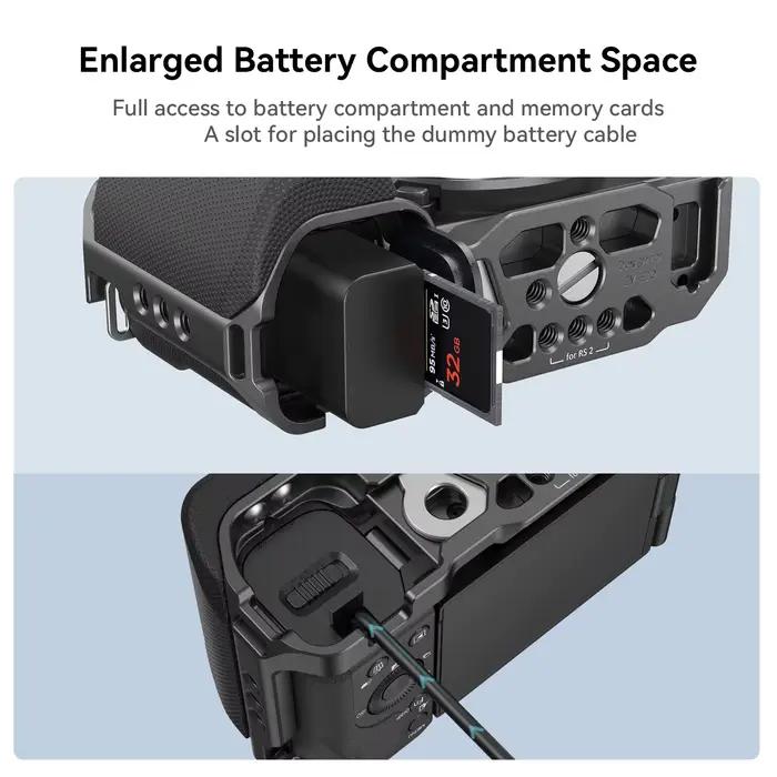 SmallRig pour Cage Sony ZV-E10 avec poignée en Silicone et plaque de dégagement rapide intégrée pour