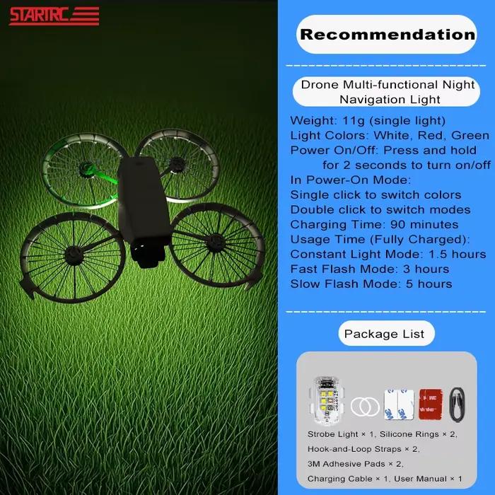 Pour DJI Flip LED veilleuse de Navigation projecteur longue portée Drone lumière de remplissage vol 