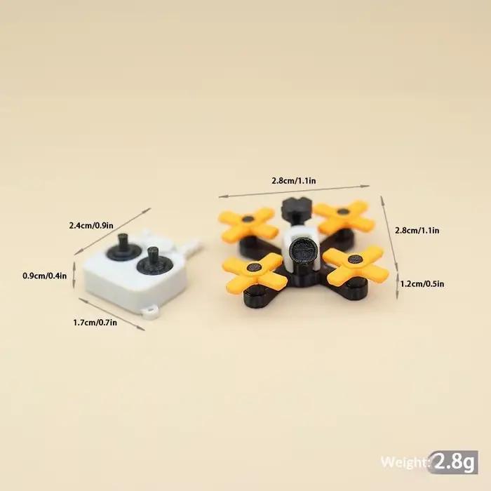 Miniature de drone UAV 1/12 pour maison de poupée, modèle d'avion factice avec télécommande pour les