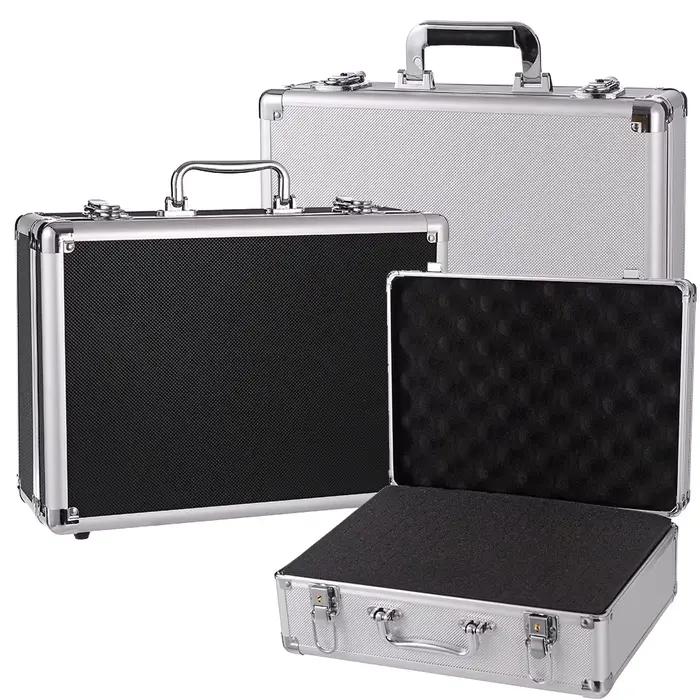 Valise de protection en alliage d'aluminium pour microphones, sac de rangement pour cartes son et ac