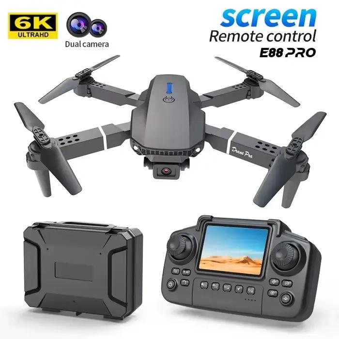 Drone professionnel E88Air grand Angle HD 1080P caméra WiFi FPV hauteur tenir pliable RC Drone Quadr