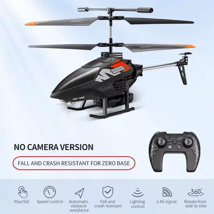 Hélicoptère RC télécommandé 4DRC M6 avec caméra 4K, Drone de maintien d'altitude 2.4GHZ 4CH, avion p