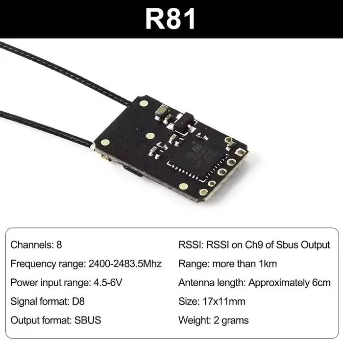 Récepteur RadioMaster R81 R84 R86 R86C R88 V2 4-16CH FrSky D8 D16 pour TX16S SE FPV Drone Quadcopter