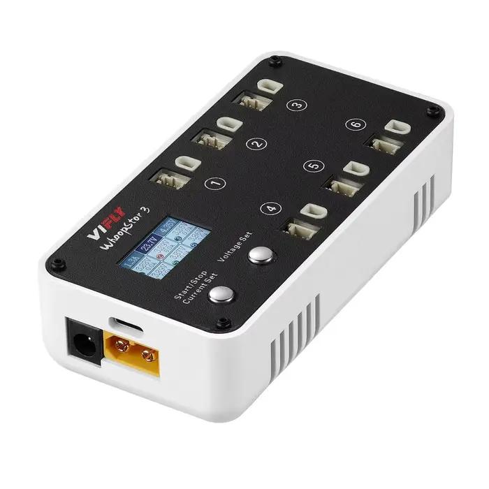 Mini drone Vifly, voitures et bateaux télécommandés, batterie au lithium 1S, chargeur/déchargeur 6 p