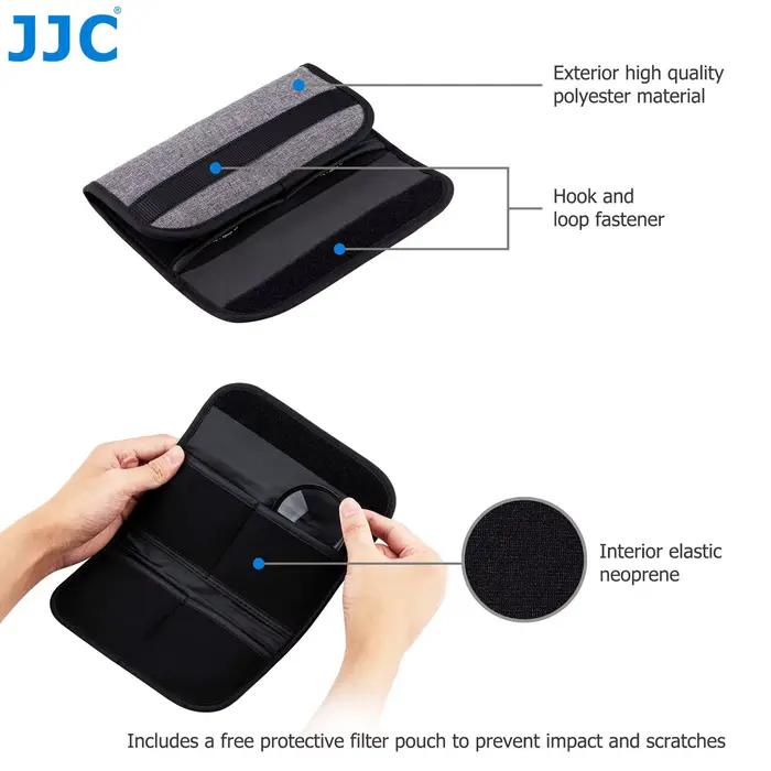 JJC Kit de filtre d'objectif en gros plan Macro avec pochette de filtre pour Sony A6600 A6500 + 2 + 