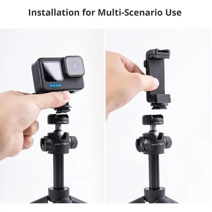 IcalYTECH-Trépied perche d'extension CapLock, perche à selfie avec ensemble de montage pour téléphon