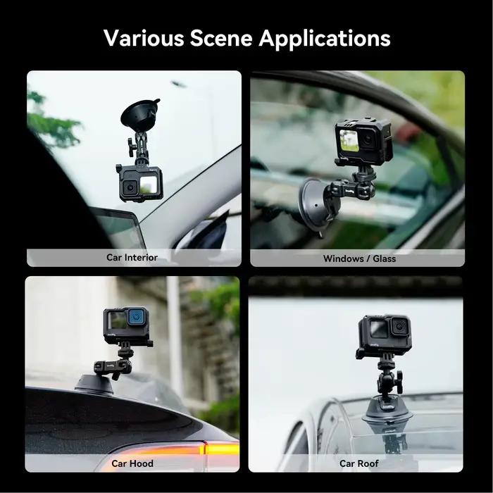 SmallRig Support de montage ventouse portable pour caméras d'action SC-1K caméra d'action avec un su