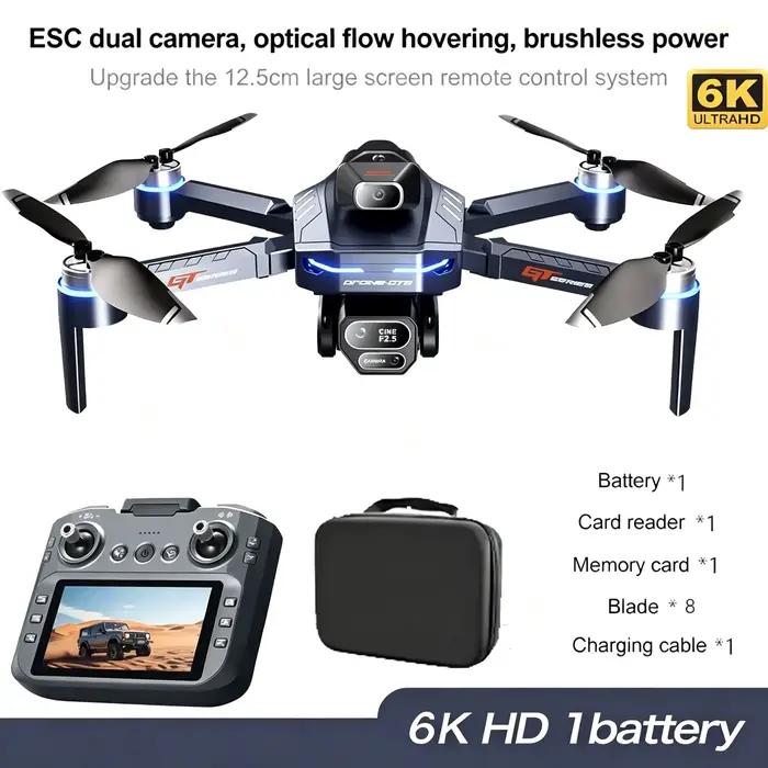 Drone GT8 avec écran HD de 4,3 pouces, télécommande, caméra HD 8K, évitement intelligent des obstacl