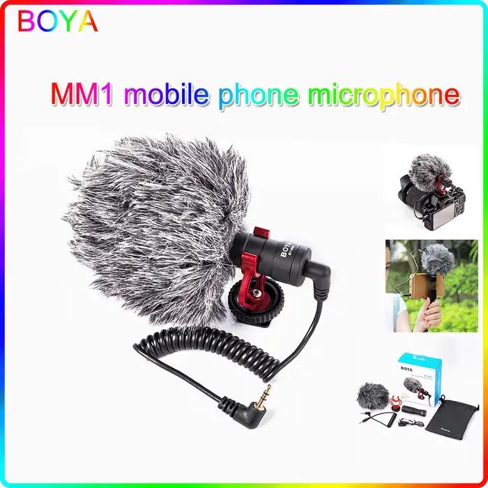 BOYA – pistolet cardioïde avec Microphone, pour iPhone, Smartphone Android, Canon, Nikon, Sony, appa