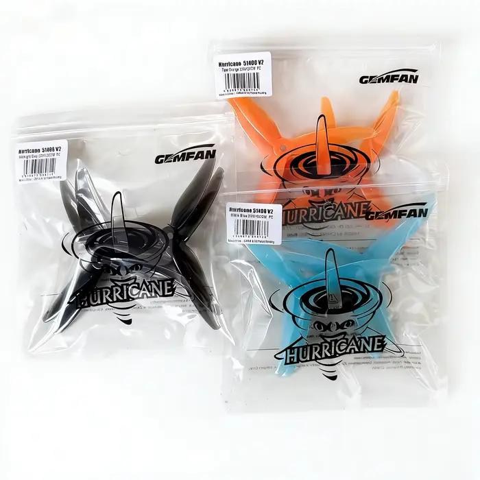 Hélices Gemfan 51466 V2 - 5 mm de diamètre, 3 pales, compatibles avec les moteurs de drone FPV 2207-