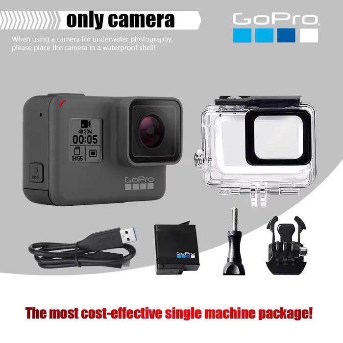 Gopro hero 5 caméra d'action noire 4k30 fram ultra hd 12MP Anti-secouement natation et surf paquet c