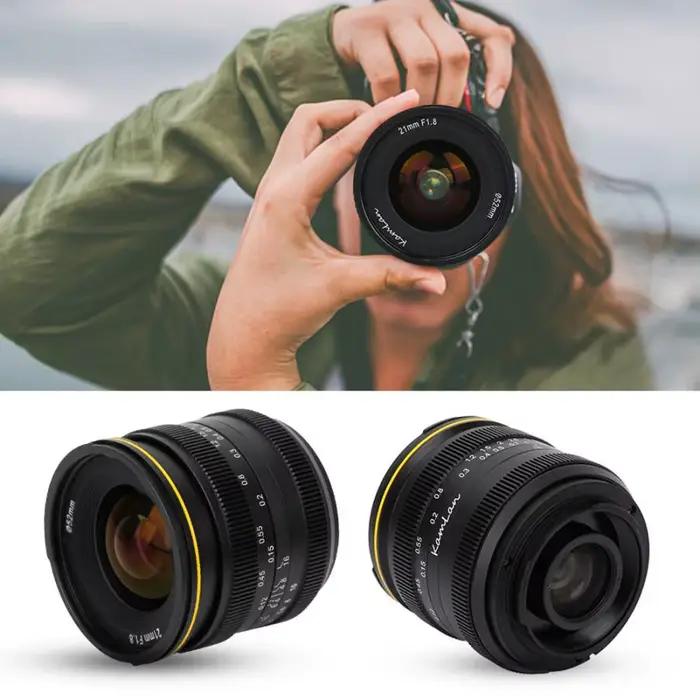 Objectif à mise au point manuelle Kamlan 21mm F1.8 APS-C pour appareils photo sans miroir Fujifilm F