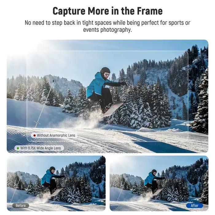 NEEWER Objectif grand angle 0,75X compatible avec DJI OSMO Pocket 3 FOV étendu de 108 °   Objectif d