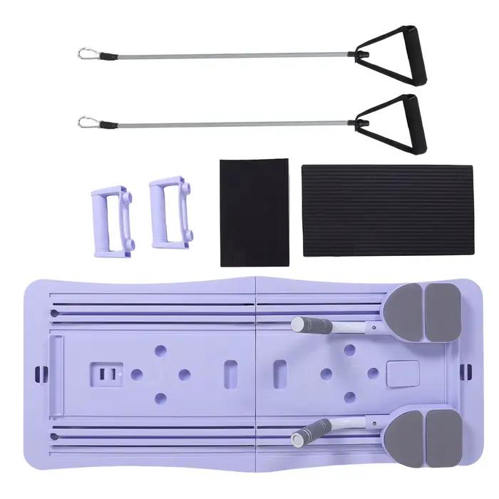 À la maison planche de Pilates pliable 4 en 1 roue d'exercice rouleau équipement d'exercice pour sal