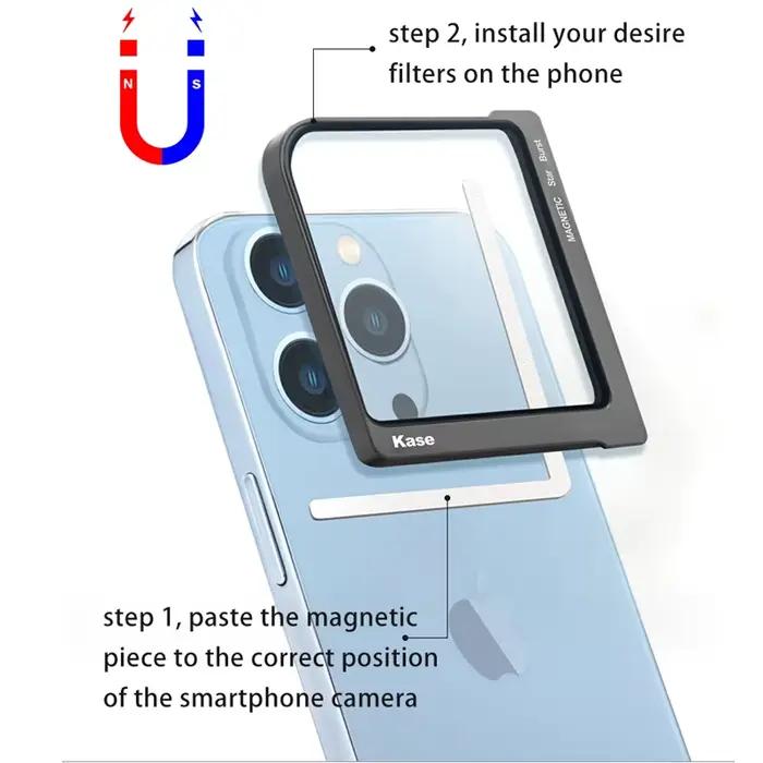 Filtre carré magnétique pour téléphone portable Kase (CPL/ND/Star Burst/Streak Blue/Natural Night Fi