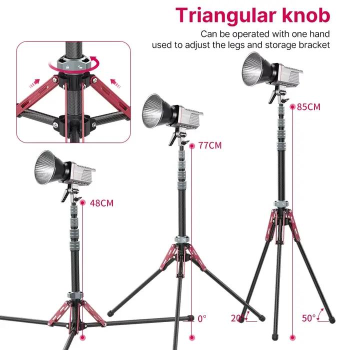 Ulanzi MT-49 Fibre De Carbone Trépied Monopode Avec Poignées Amovibles Invite astronomique ket Balan
