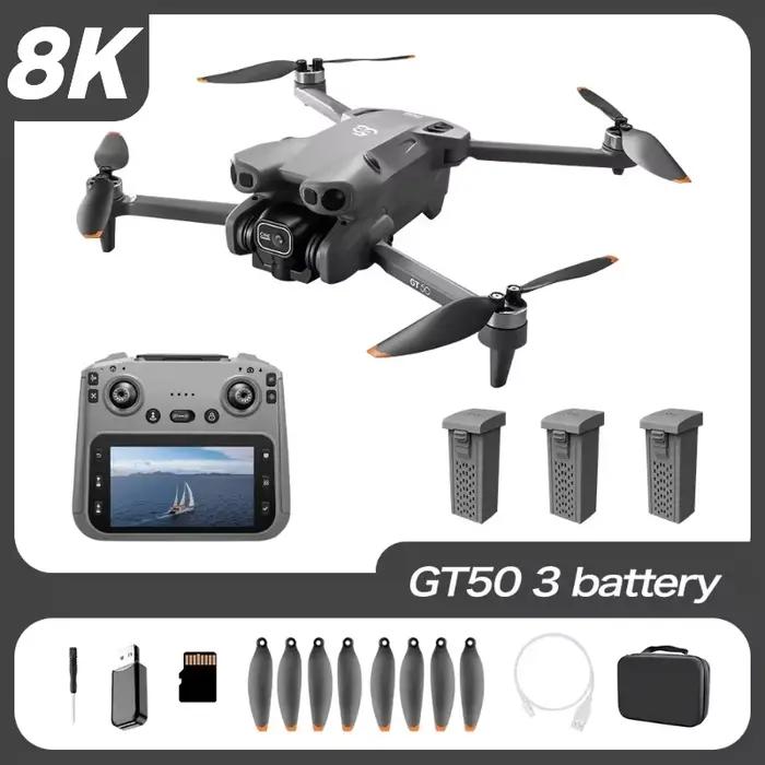 Drone Lenovo GT50 avec double caméra 5G 8K, évitement d'obstacles, GPS fixe, télécommande, quadricop
