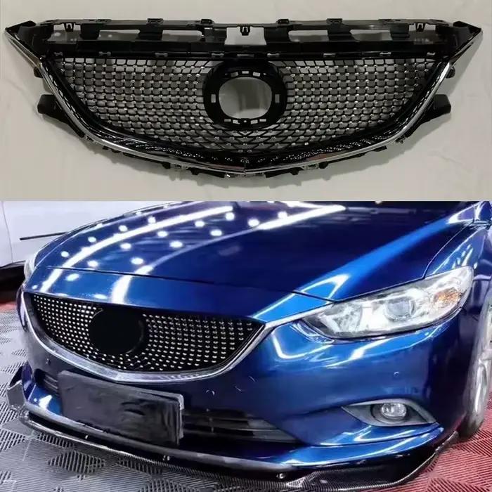 Grille de calandre de course pour Mazda 6 Atenza GJ GL 2014 2015 2016, grille avant ABS diamantée, g