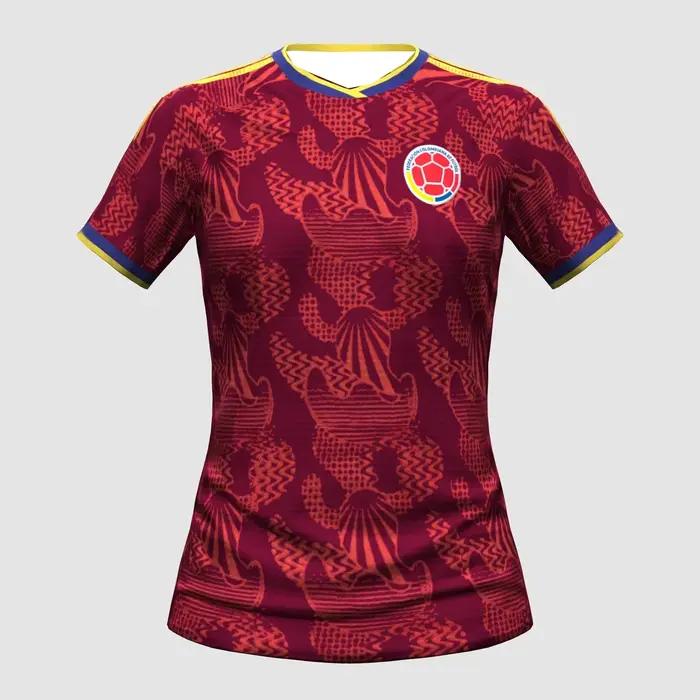 Maillot de l'équipe nationale de Colombie style folklorique pour les fans, T-shirt de sport à séchag
