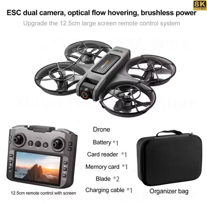 Drone professionnel S156 avec caméra 8K, WiFi 5G FPV, écran de contrôle à distance et évitement d'ob