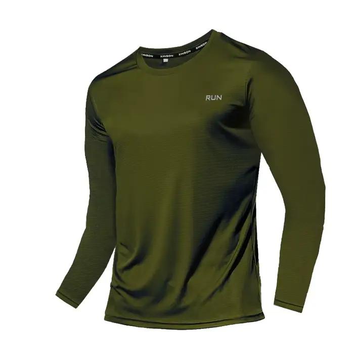 T-shirt de sport noir pour homme, séchage rapide, course à pied, musculation, manches courtes, fitne