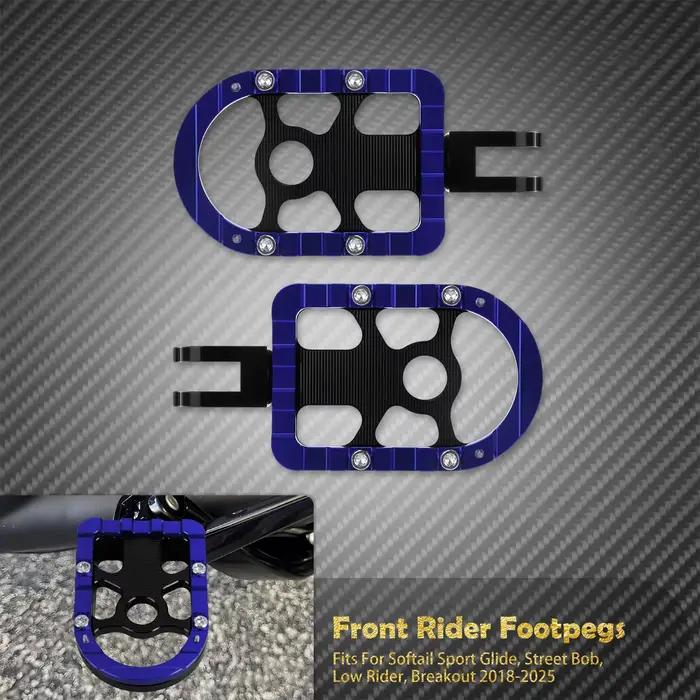 Repose-pieds avant pour conducteur de moto, pédale de repose-pieds pour Harley Softail Low Rider Bre