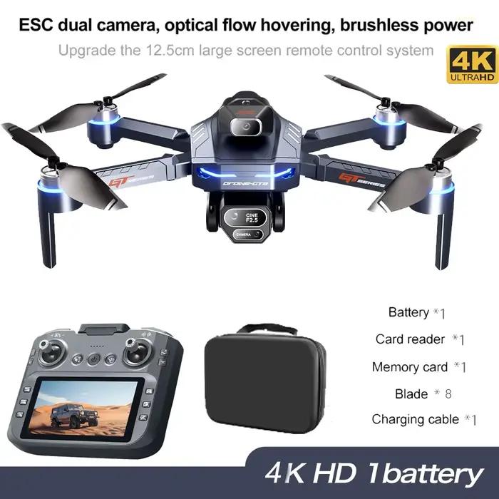 Mini drone GT8 8K WiFi GPS professionnel avec caméras pour photographie aérienne HD, quadricoptère a